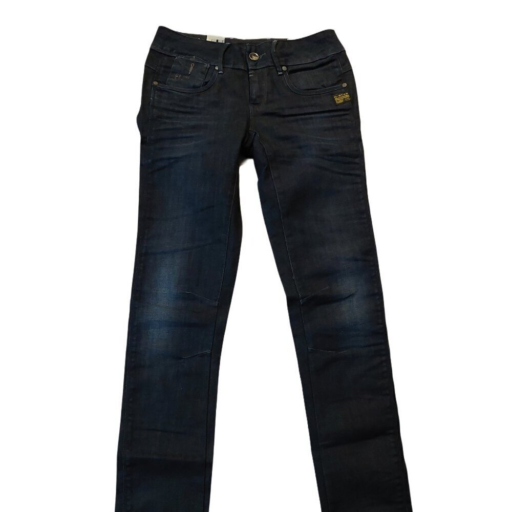 G-Star Raw Fender Skinny Dark Blue Indigo Denim Jeans Sz 26 x 34 NWT
